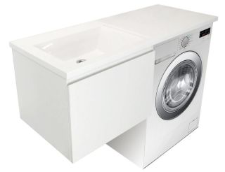 Подвесная тумба под раковину Эстет Dallas Luxe ФР-00002305 Л/П 115см один ящик белый